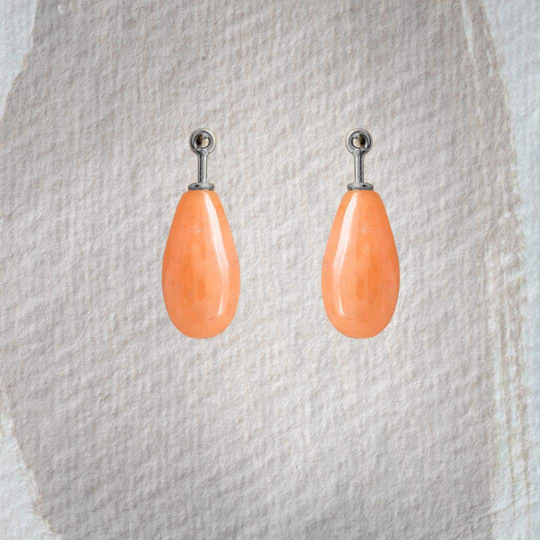 Chalcedon orange Pampel glatt 15x8mm
