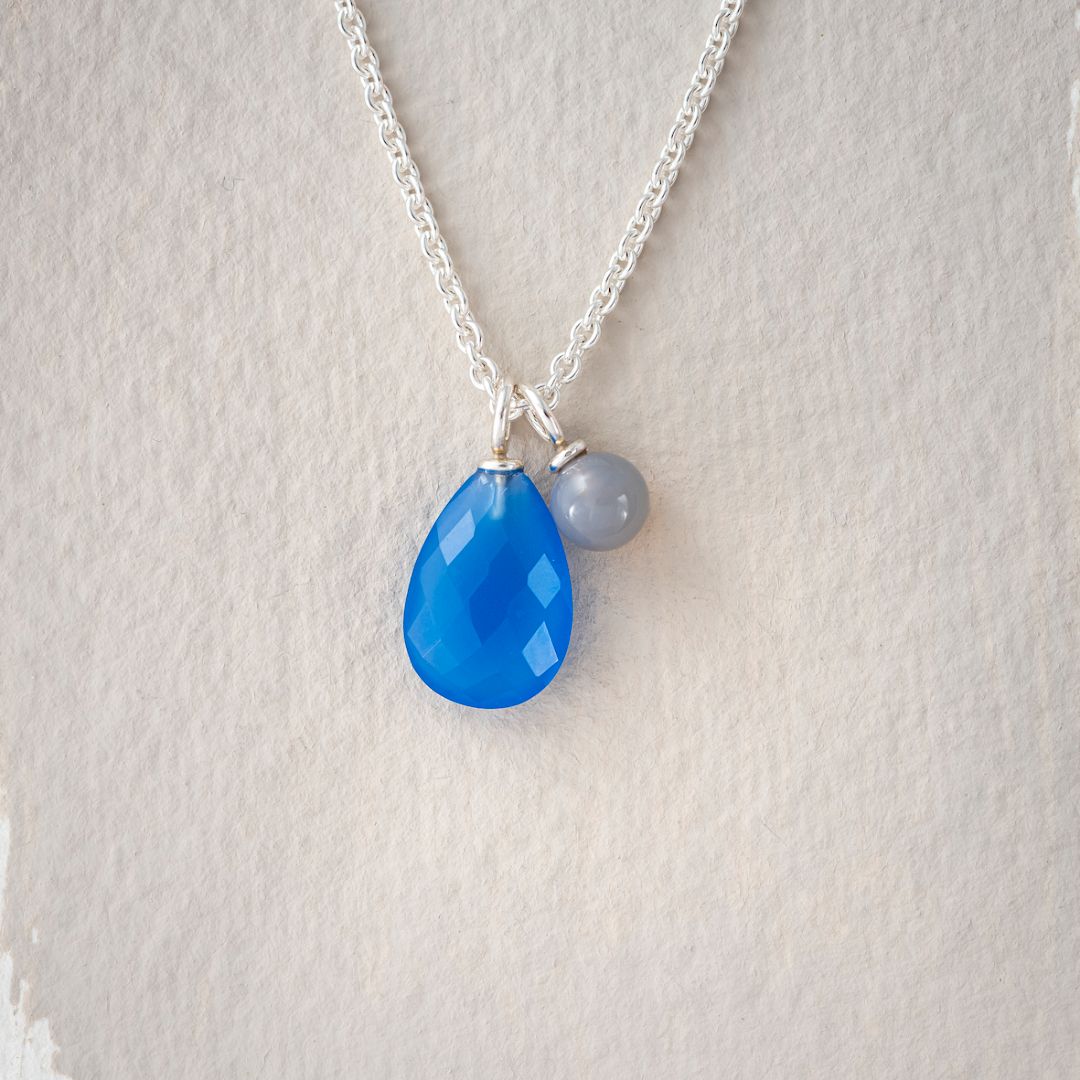 Ketten-Set blau grau Ketten-Set blau grau