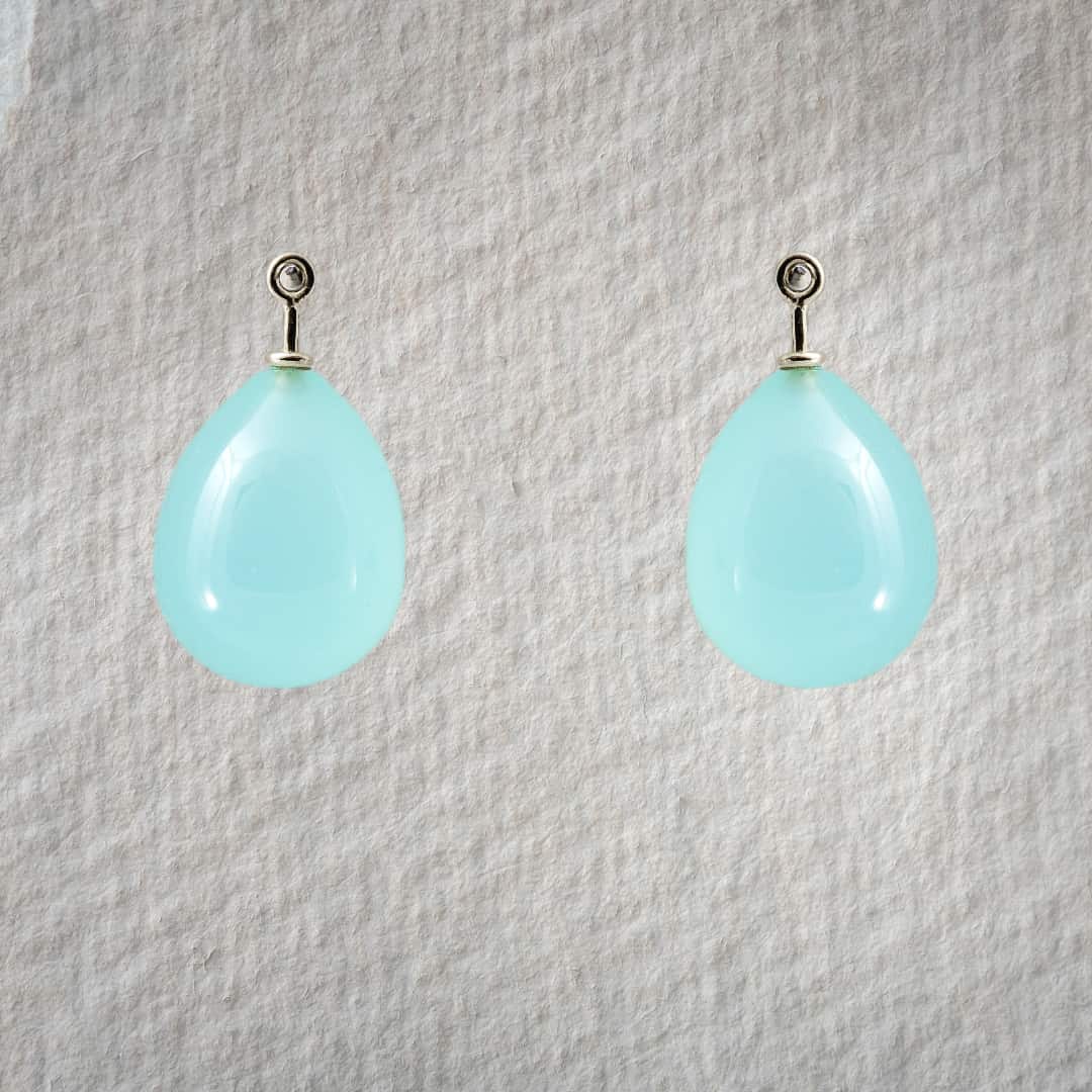 Chalcedon aquablau Pampel 17x13mm
