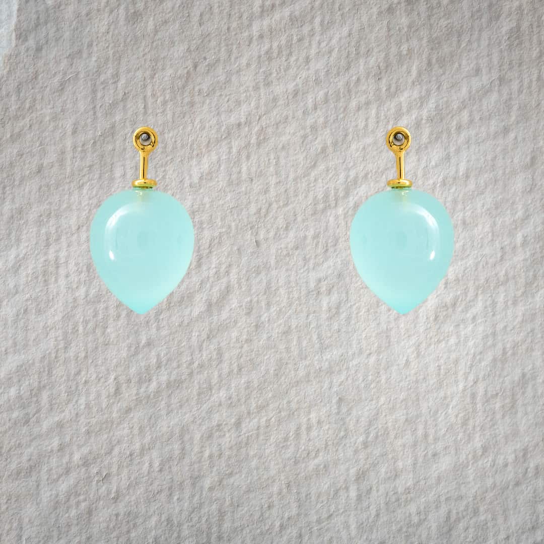 Chalcedon aquablau Pampel 13x11mm