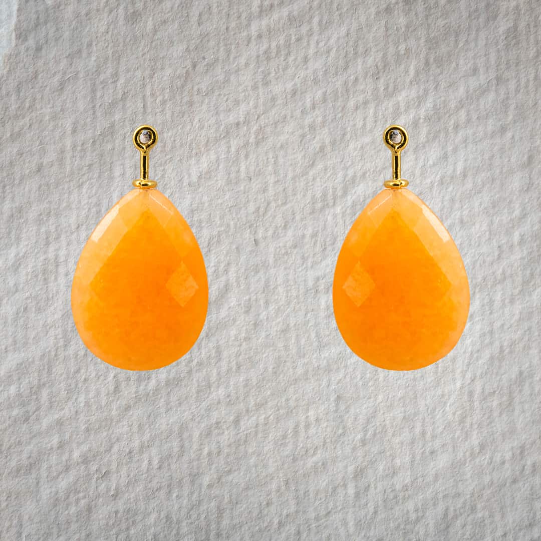 Chalcedon orange gef. Birne  20x15mm