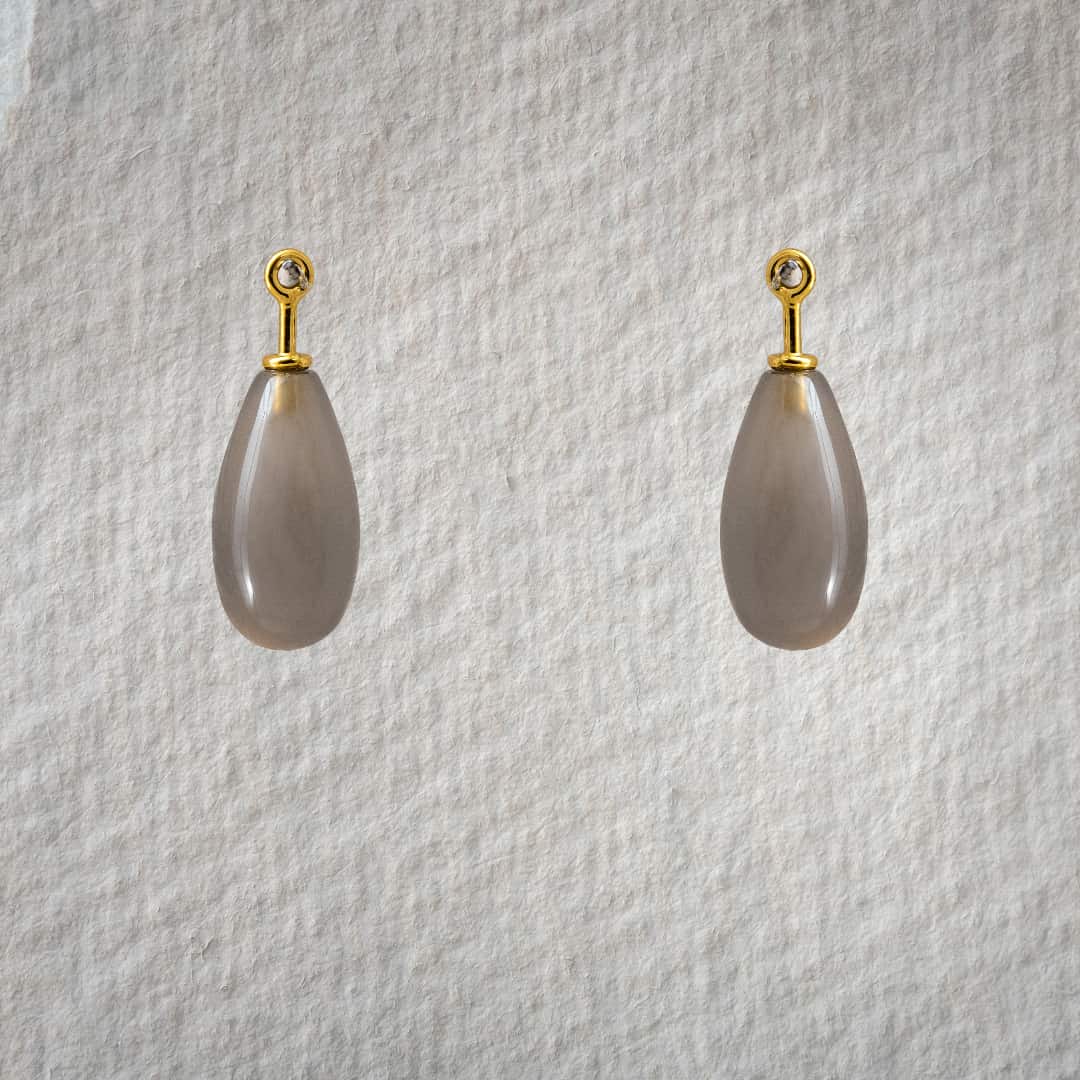 Grauachat Pampel 15x8mm