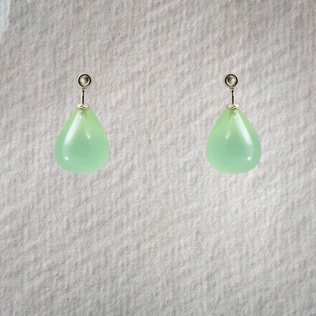 Chalcedon apfelgrün Pampel 12x10mm Unterhänger