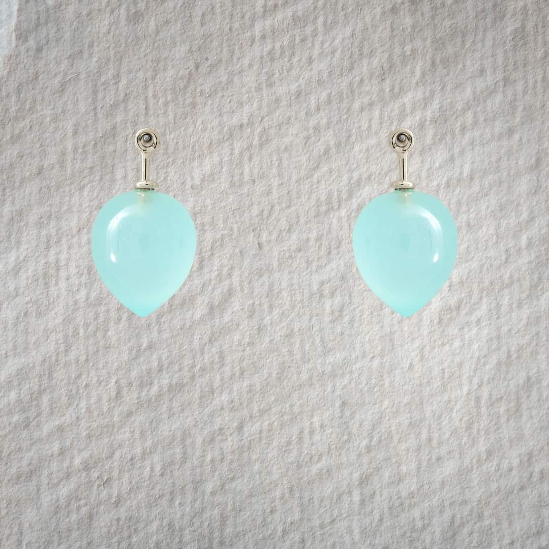 Chalcedon aquablau Pampel 13x11mm