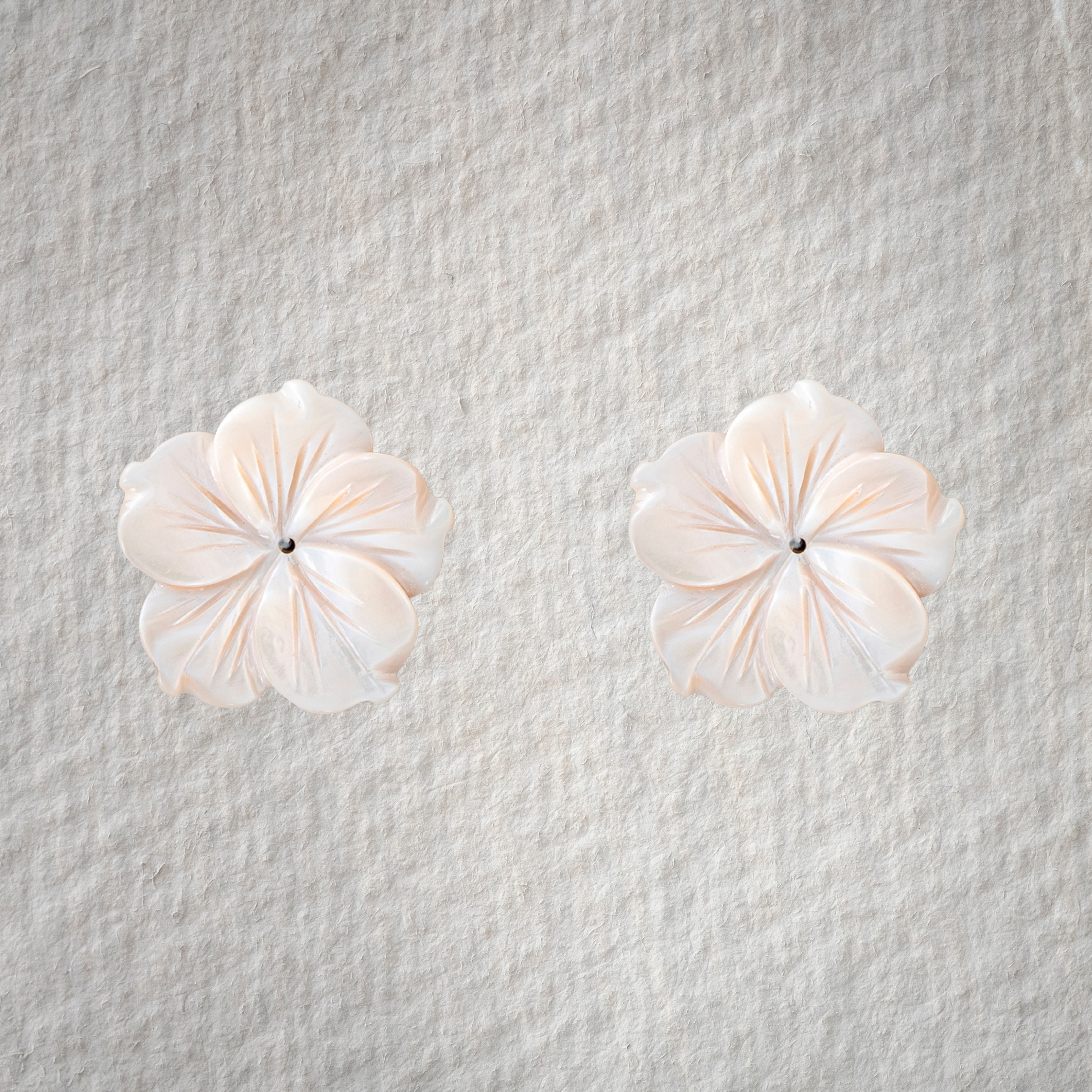 Perlmutt Blüte rosa für Stecker 22mm