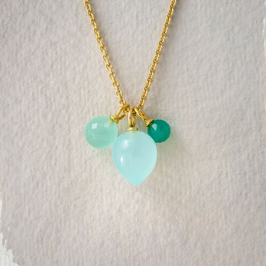 Ketten-Set aqua, grün & apfelgrün Ketten-Set aqua, grün & apfelgrün