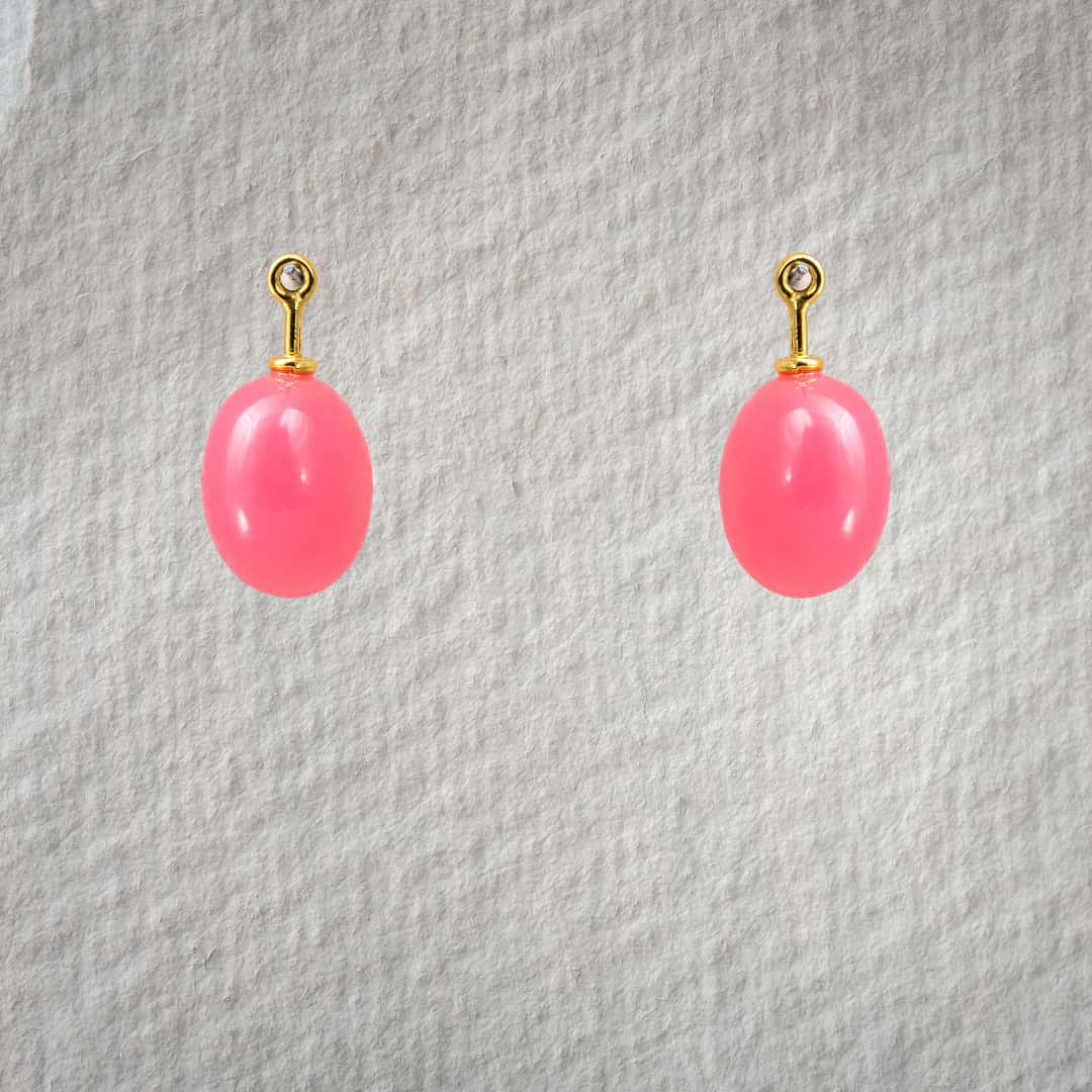 rek. Chalcedon hot pink Olive 12x9mm