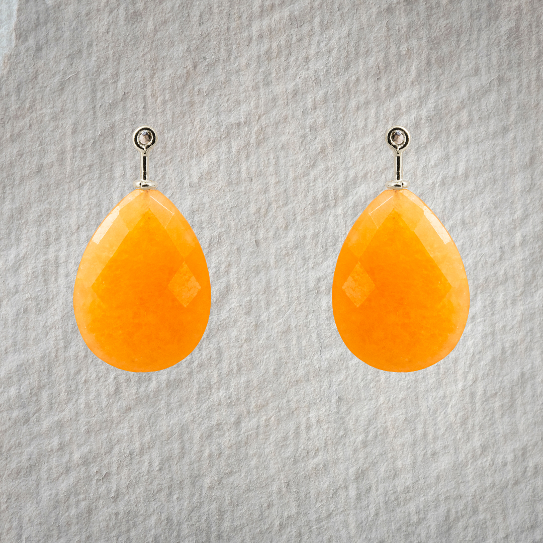 Chalcedon orange gef. Birne  20x15mm