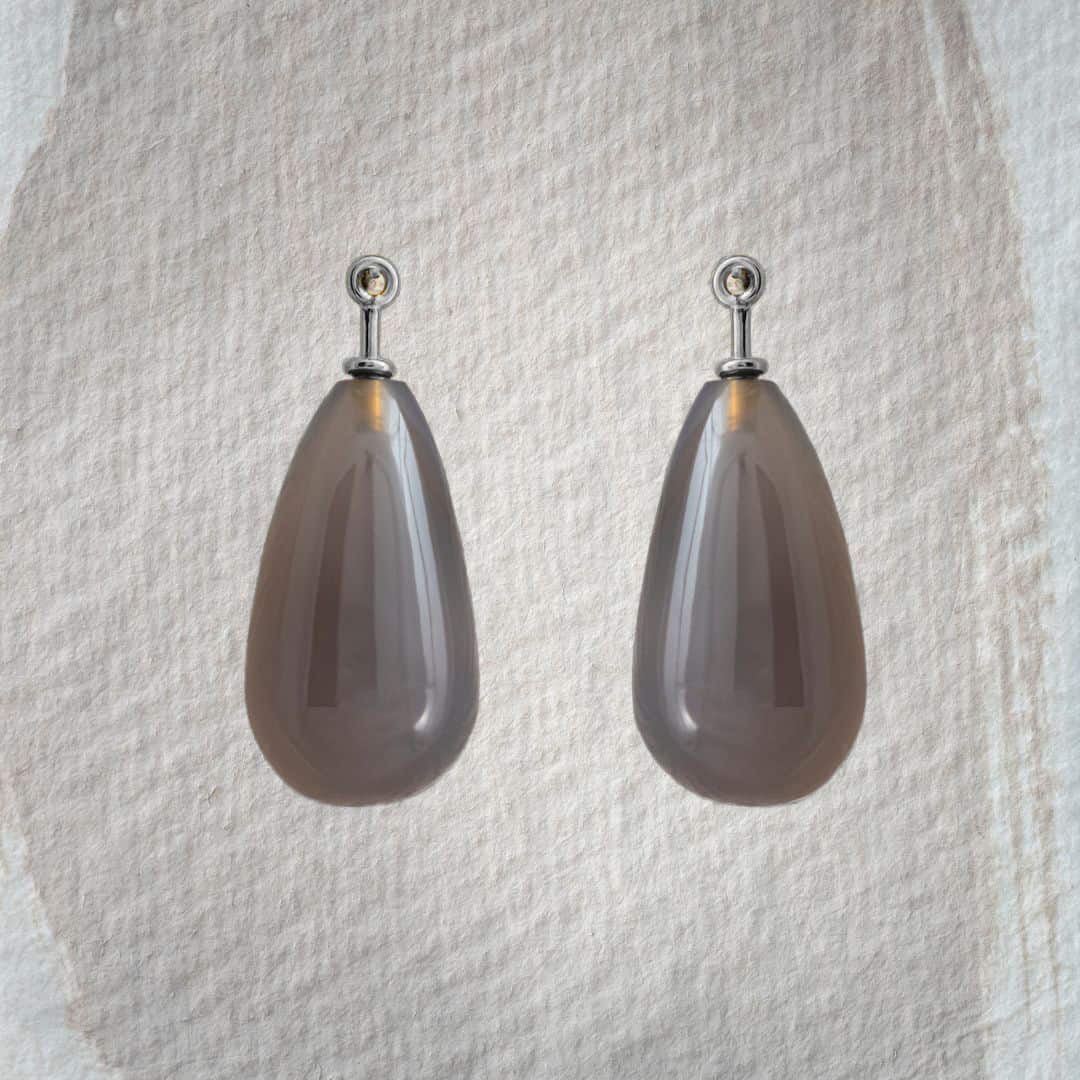 Grauachat Pampel 22x12mm