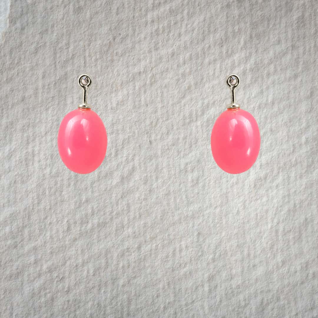 rek. Chalcedon hot pink Olive 12x9mm